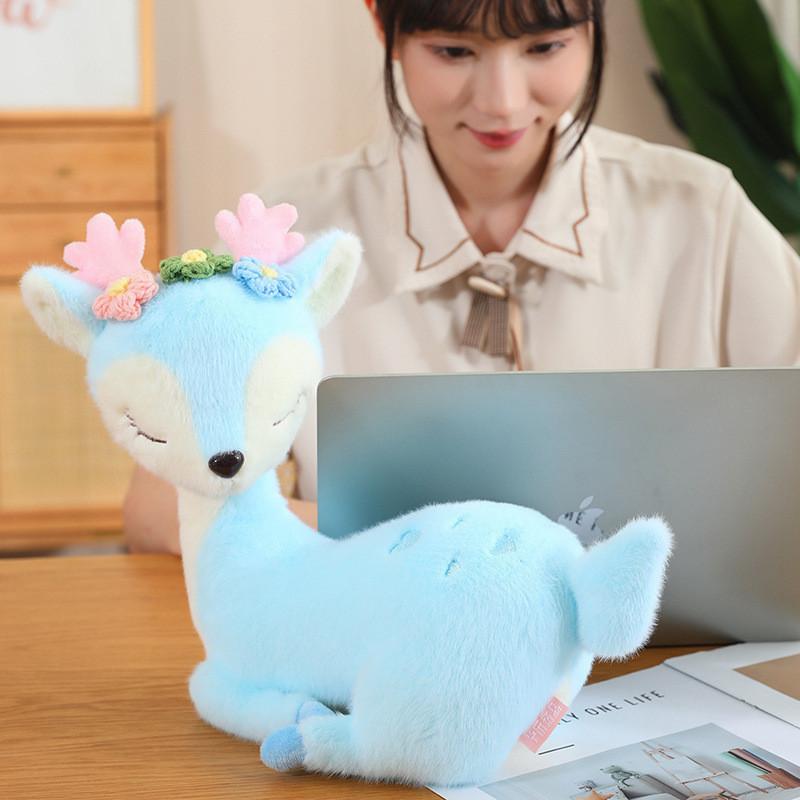 Adorable Plush Deer Toy Soft And Fresh Summer Doll Unique Gift For Girls Kids