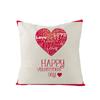 Home Pillowcase Valentine's Day Red Heart Print Series Polyester Pillowcase Cushion Cover