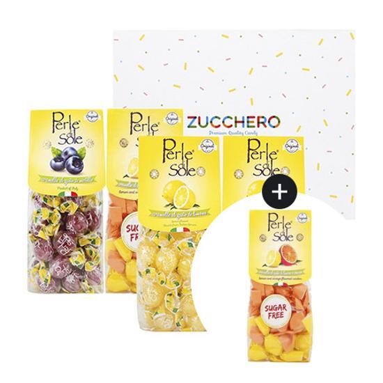 Positano candy 200g gift set (2 lemons + 1 blueberry + 1 sugar free), Korean snacks Lemon 2/Blue 1/Sugar Free 1
