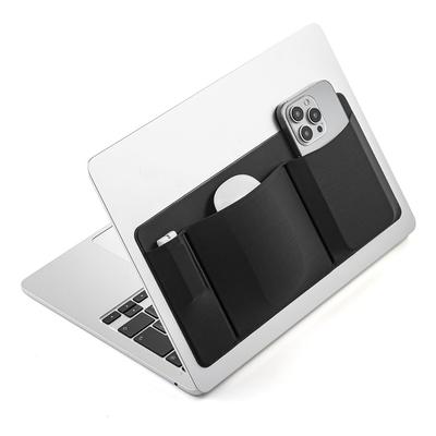 SANWA DIRECT Laptop Gadget Pocket PC Adhesive Storage for and Pouch, Mouse, Cables, Accessories, 1pc, 200-INPK1BK