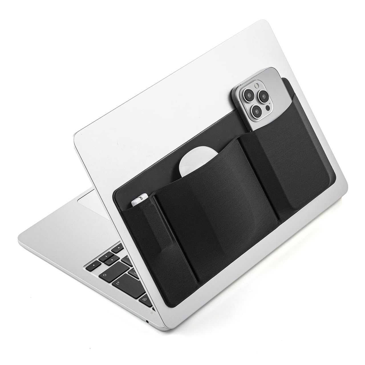 

Sanwa Direct Laptop Gadget Pocket PC Adhesive Storage for and Pouch, Mouse, Cables, Accessories, 1pc, 200-INPK1BK чёрный