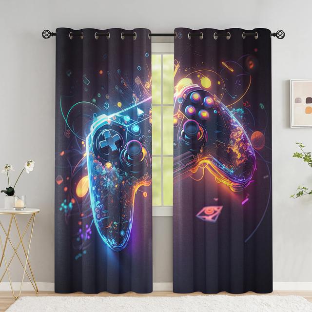 Perdele pentru fereastră pentru jocuri pentru băieți Gamepad pentru adolescenți Perdele opace pentru dormitor Jocuri video Camera de controler Perdele pentru camera de zi