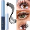 Silk Fiber Curling Mascara, Ultra-Fine Brush, Lengthening & Volumizing, Waterproof, Smudge-Proof, Long-Lasting, Unisex, Eye Safe