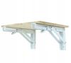 2X Foldable Table Top Shelf Support Bracket Strong Durable - 400 White Tmy