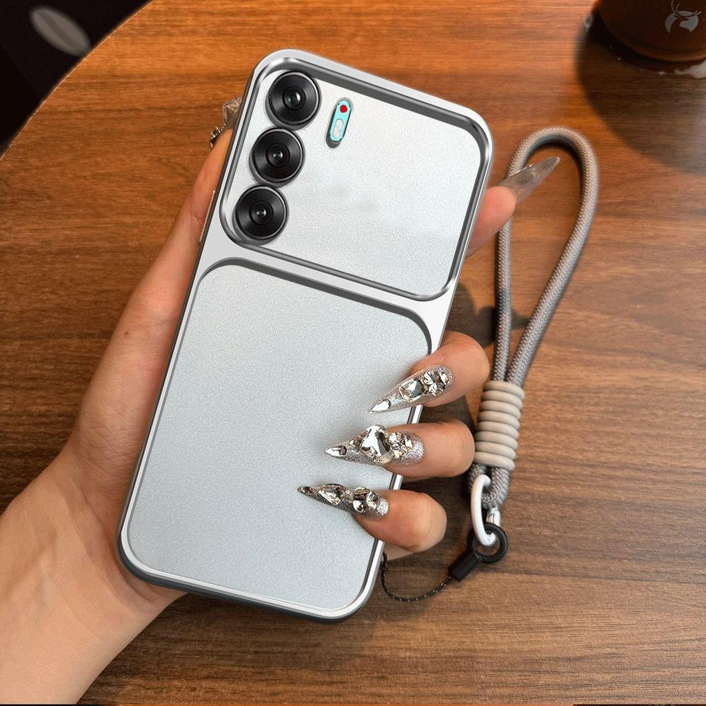 Luxury Big Window Phone Case with Lanyard for TECNO CAMON 40,Pro 4G,Pro 5G Premium Textured Casing