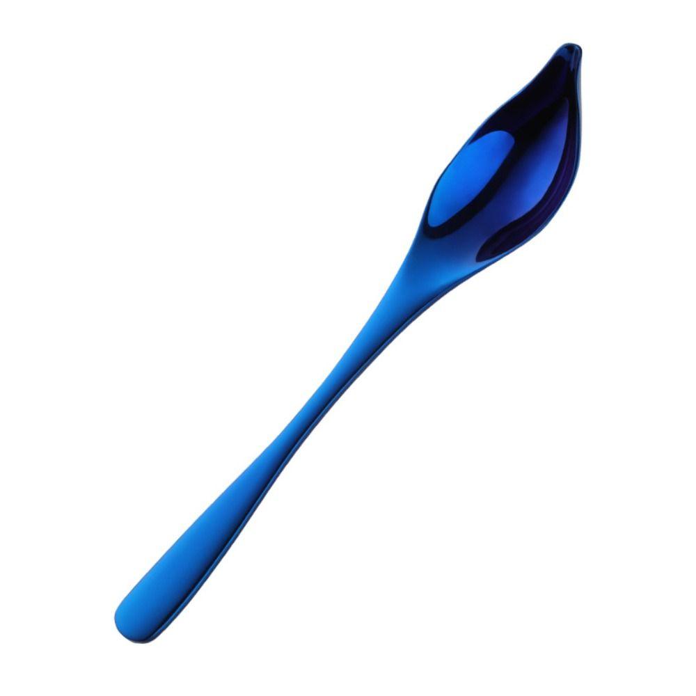 DIY Stainless Steel Saucier Spoon Baking Tool Honey Sauce Metal Spoons Tapered Spout Colorful Decorating Spoon