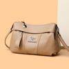 Senior Soft Leather Commuter Multi-layer Large Capacity Single Shoulder Crossbody Bag Middle-aged Mother Bag