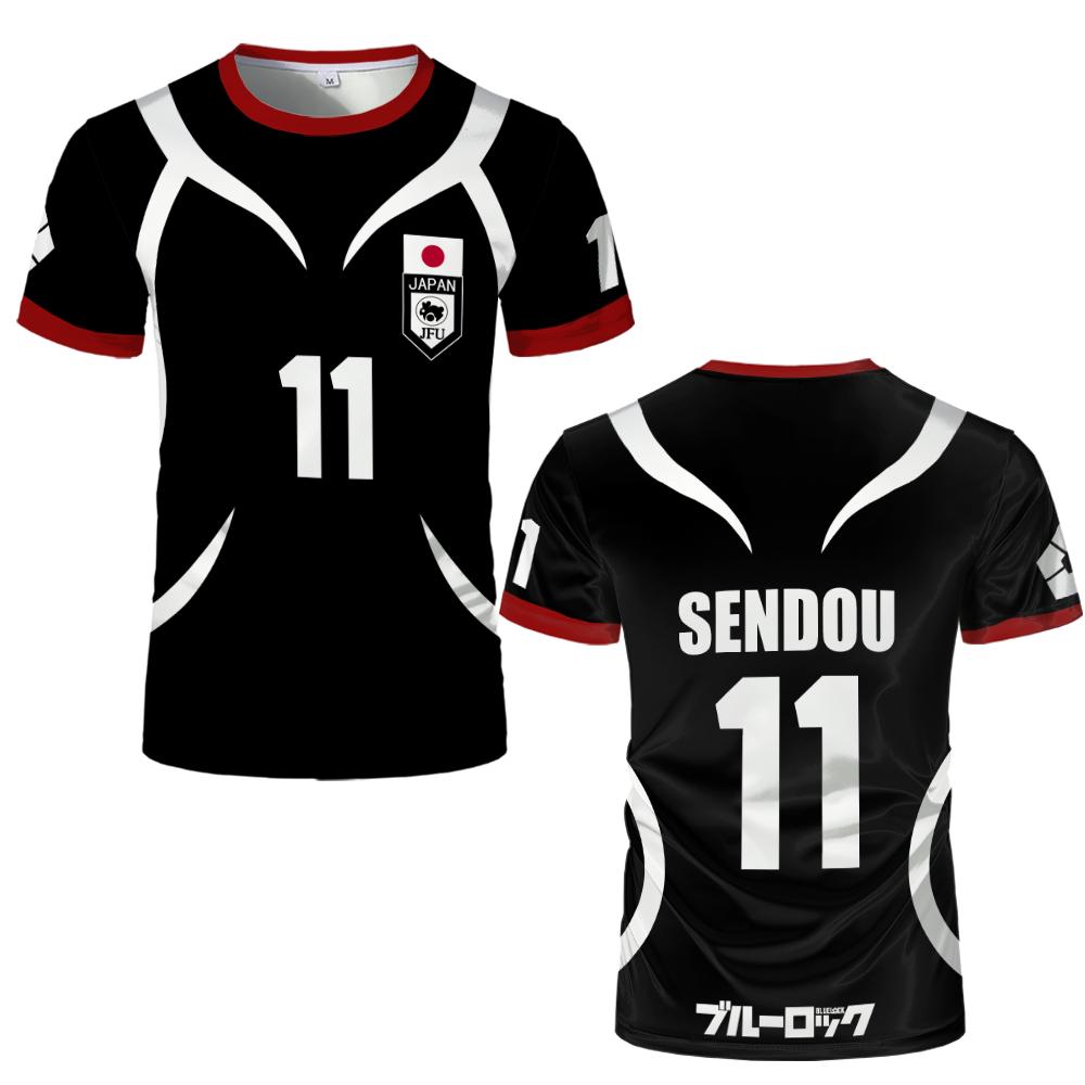 Mens Anime Jersey Blue Lock Sae Itoshi Role Playing 3d Print T-shirt Men Women Fashion Oversized Short Sleeve T Shirt Breathable