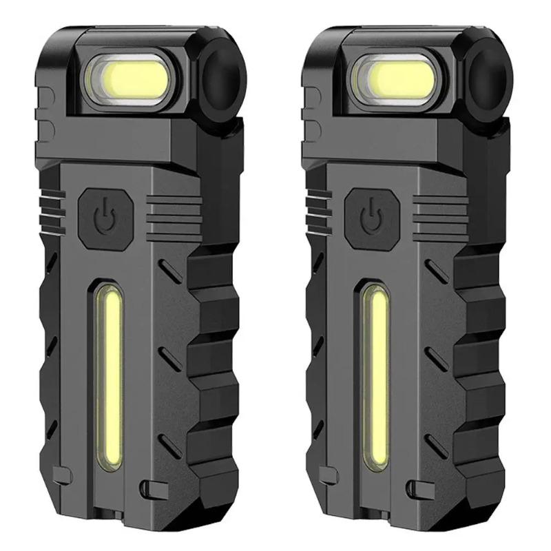 Magnetische LED Taschenlampe Mini Taschenlampe 180° Drehkopf EDC Taschenlampe Tragbares Arbeitslicht Outdoor Notlaterne