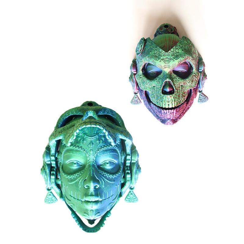 3D Printed Skull Head Mechanical Mask Model Statue, Wall-Mounted Gothic Skull Mask Decoration, Prank Model, Stress Relief Toy