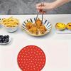 2pcs Perforated Silicone Air Fryer Liner Reusable Baking Mat, Oven Accessories Baking Tools, Kitchen Gadgets Kitchen Accessories