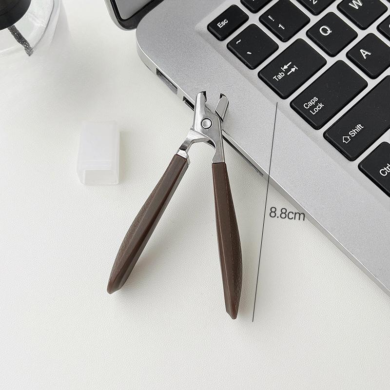 Кусачки для ногтей острые брызгозащищенные бытовые взрослые большие портативные кусачки для ногтей из нержавеющей стали с чехлом коричневый