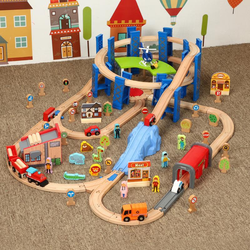 Wooden Track Set Circular Orbit Wooden