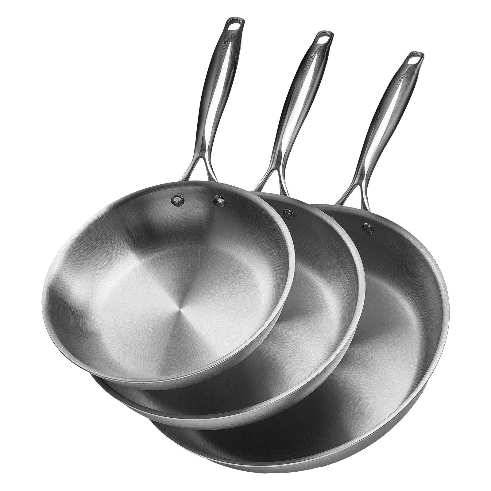 VEVOR Trīsslāņu Nerūsējošā Tērauda Cepampanna, 3