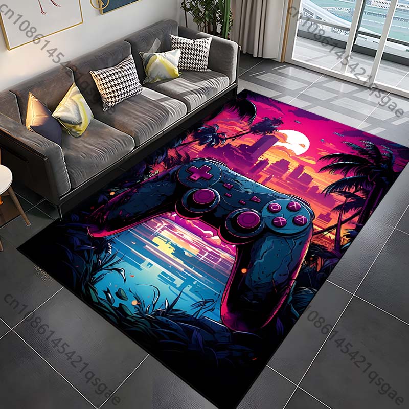 15 Sizes Modern Gamer Carpet Rug for Bed Room Living Room Bathroom Mat Creative Door Mat Cloakroom Home Decor Play Room Area Rug