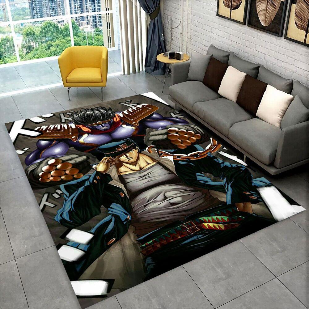 3D Jojo's Bizarre Adventure Cartoon Anime Carpet Rug for Living Room Bedroom Home Sofa Decoration,kids Play Non-slip Floor Mat
