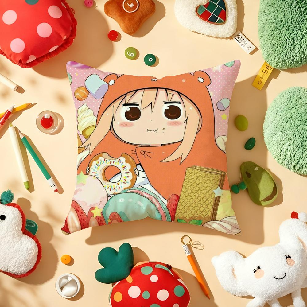 Doma UUmaru Anime Cushion Cover Plush Fabric Soft DoubleSided Printed Sofa Warm Winter Home Gift Pillow Cover