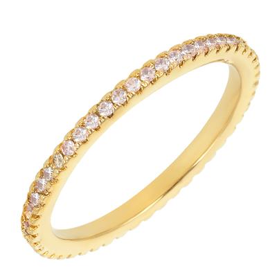 Gold Plated Ring 'Pour La Vie' White Gold - 1 Mm