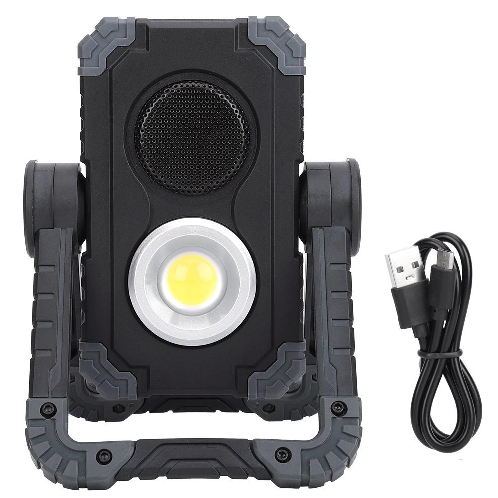 Portable Outdoor COB Work Light 1000lm Rechargeable Adjustable Bluetooth Speaker Lamp