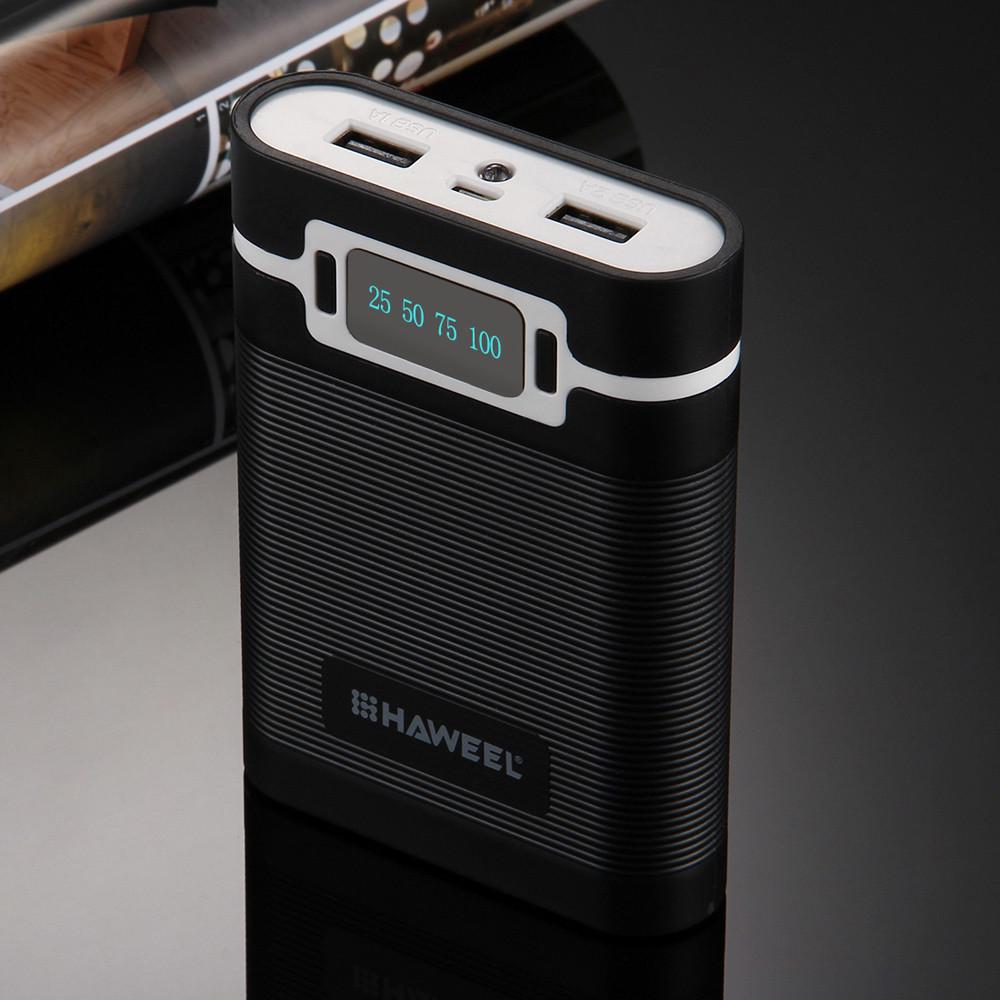 4- 18650 Battery Charger Box - Portable Bank Case with 2 USB Ports and Display