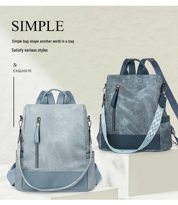 Women's 2025 Korean Style Chic Versatile Backpack & Shoulder Bag for Casual Outings & Travel