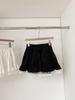 European Cotton Velvet Lace Patchwork Mini Skirt: Stylish Korean Sweet Style for Autumn/Winter Slim Fit.