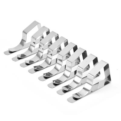 4 Stück/8 Stück Edelstahl-Tischdeckenklammer. Edelstahl-Tischdeckenklammer in Trapezform