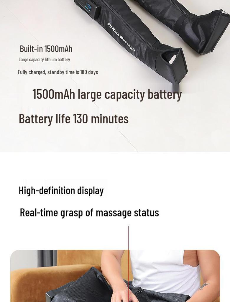 5-Airbag Full Wrap Leg Massager with Simulated Air Wave Massage