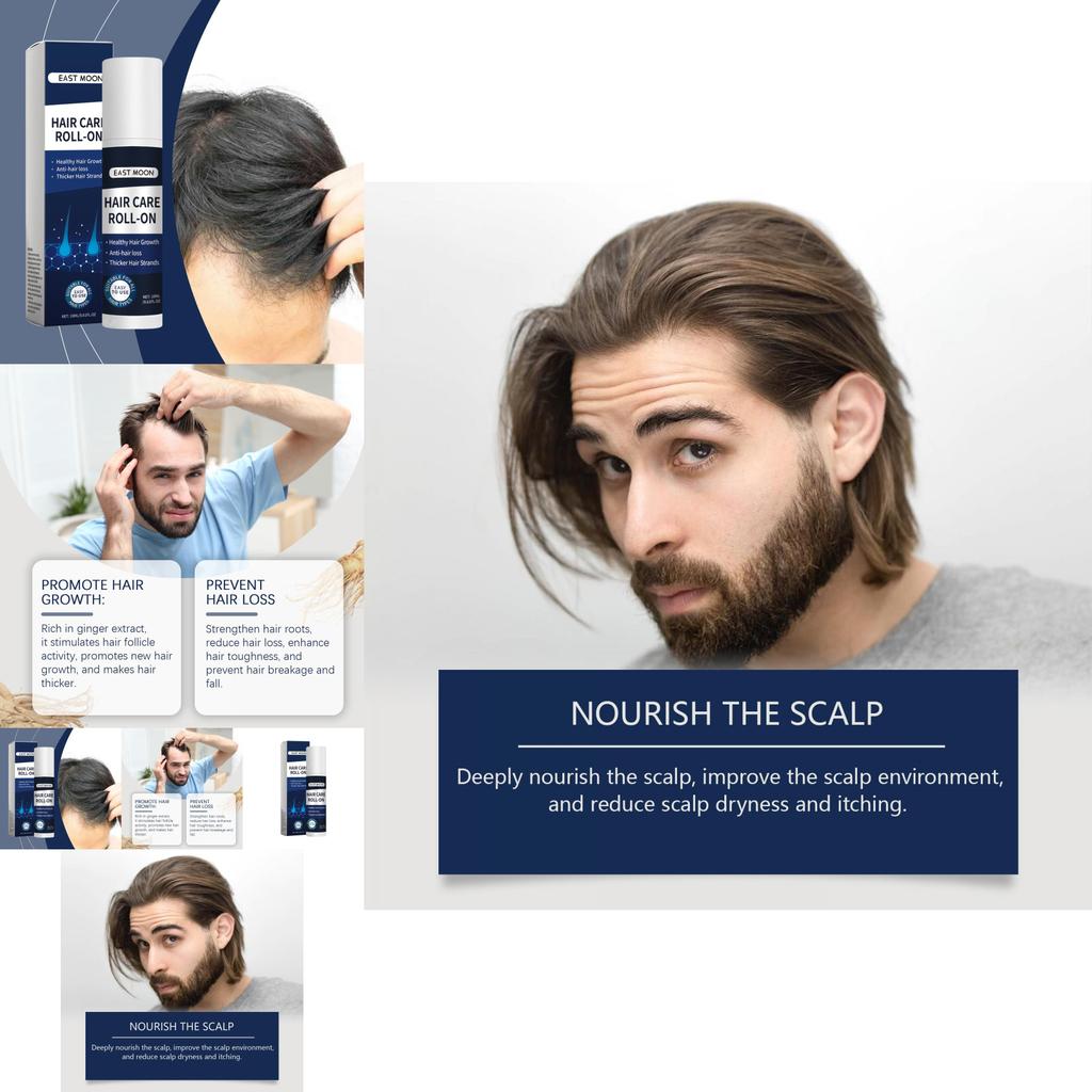 East Moon Scalp Roller Essence Nourishing Treatment For Thinning Hair Enhances Hair Density
