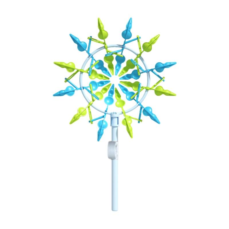 Diy Handheld Children's Educational Relief Toy 3d Sunflower Windmill With Radish Design