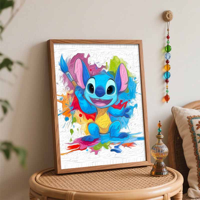 Disney Stitch Oil Painting Art Set Handmade Diy Gift Home Decoration