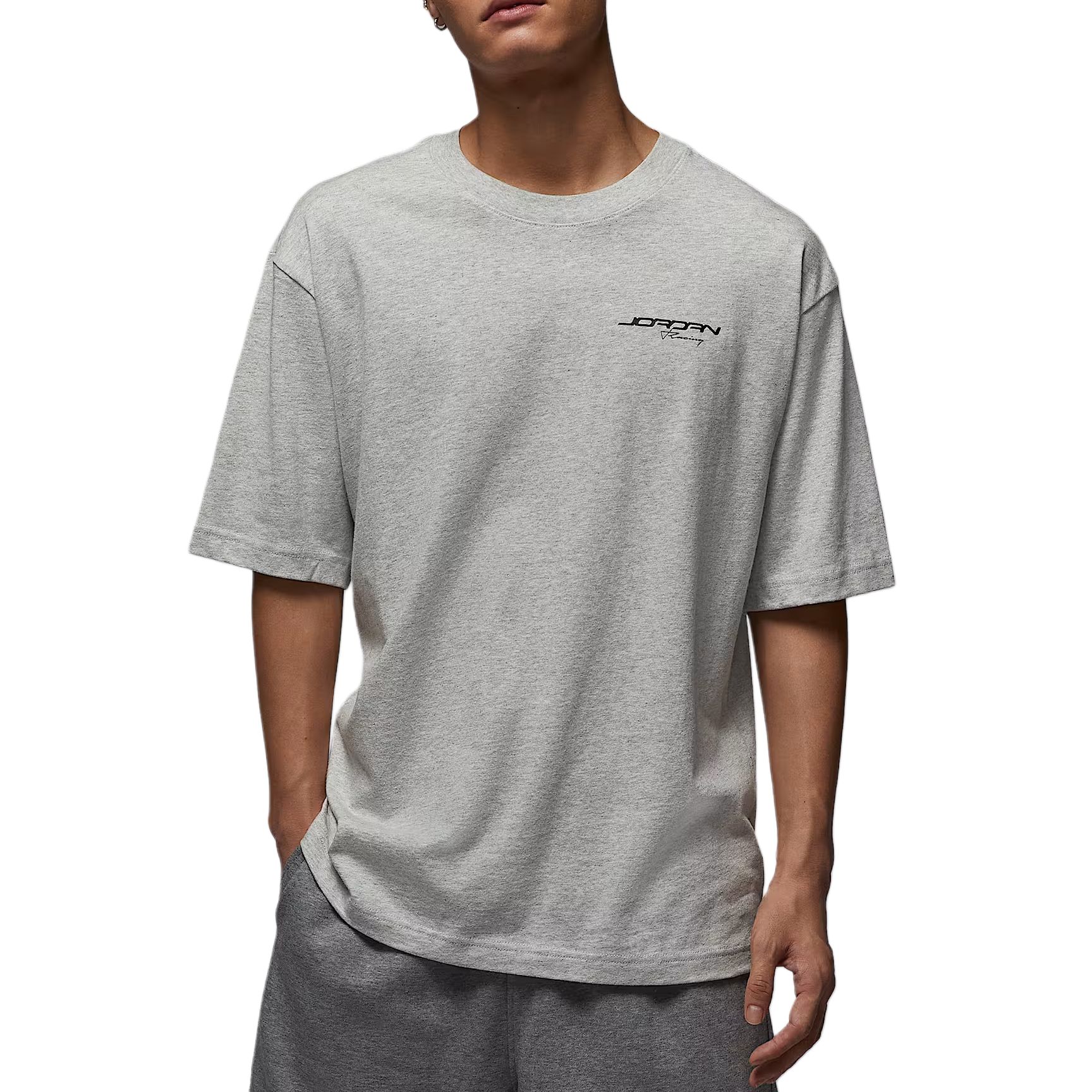 

New Jordan T Shirts Men s Heather Gray/Black IF0783-050 M