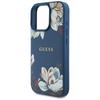 Etui Guess Grained Printed Flower        Pattern Magsafe Do Iphone 16 Pro Max Niebieski