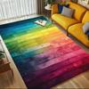 Rainbow Colors Crystal Velvet Chair Mat Area Rug - Non-Slip, Floor Mat, Office Desk Chair Rugs, Bedroom Decor.Christmas Gift-1106048