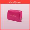 Compact Sealed Cuboid Nylon Cosmetic Toiletry Bag Travel Makeup Organizer Pink