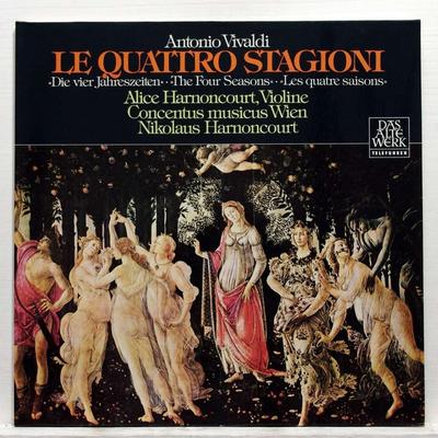 LP Record ANTONIO VIVALDI - ALICE HARNONCOURT - Le Quattro Stagioni - Die Vier Jahr 642500AW Telefunken 1977 Germany Classical Used