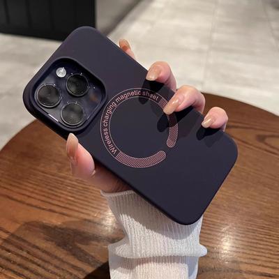 Anwendbar auf iPhone 16 Handyhülle Magnetisch absorbierte Magsafe 15Pro Flüssigsilikon Apple 14 Schutzhülle gegen Stürze