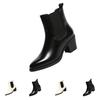 Women's Pointed Toe Mid Heel Boots Elastic Casual Short Boots