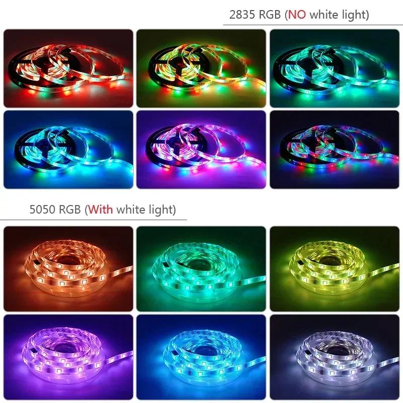 LED Strip Light RGB 5050 Music Sync Color Changing Led Lights App control DC12V Flexible Lamp Tape for Room Decor with EU Plug