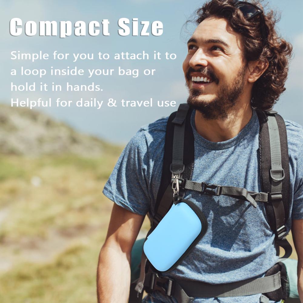 

Жесткий футляр для хранения с застежкой-молнией для пульсоксиметра на кончике пальца, мини-футляр для хранения Portabel &