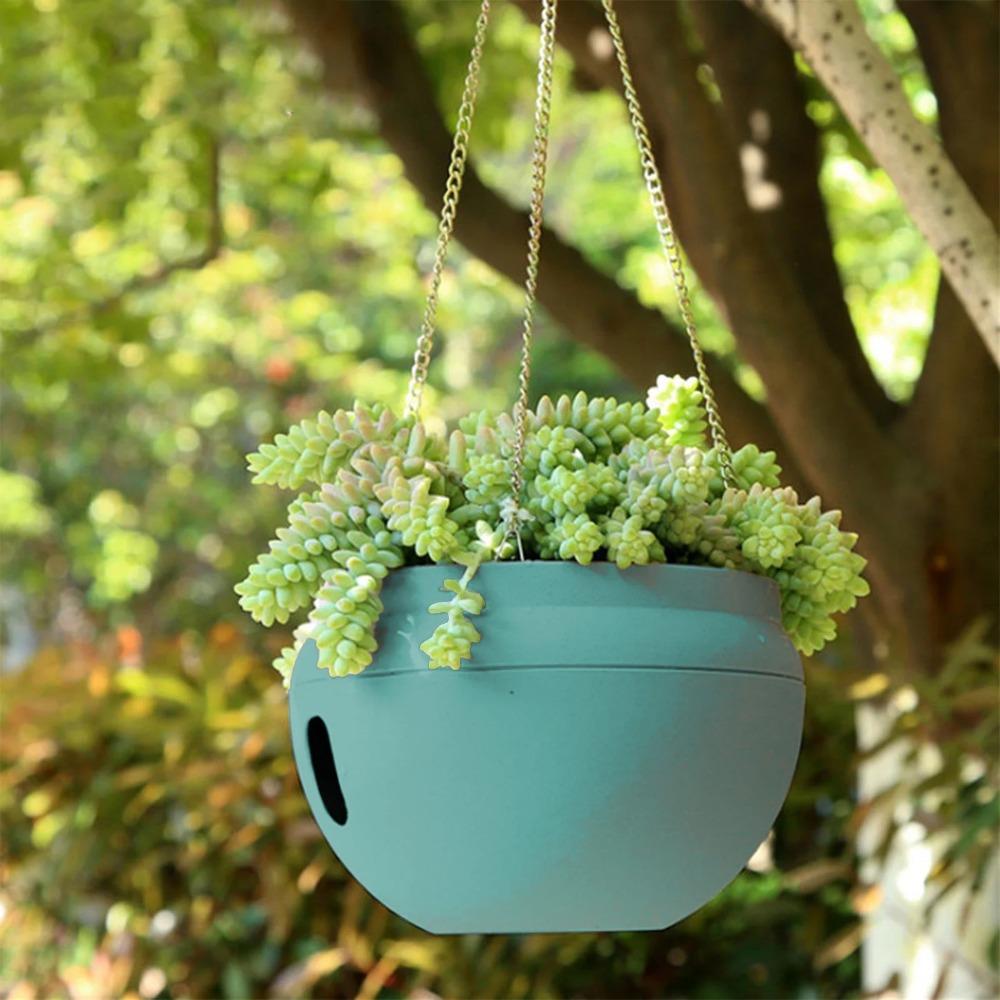 Indoor plant flower pot, hanging rattan medium-sized hanging basket flower pot, waterproof design, does not rot roots