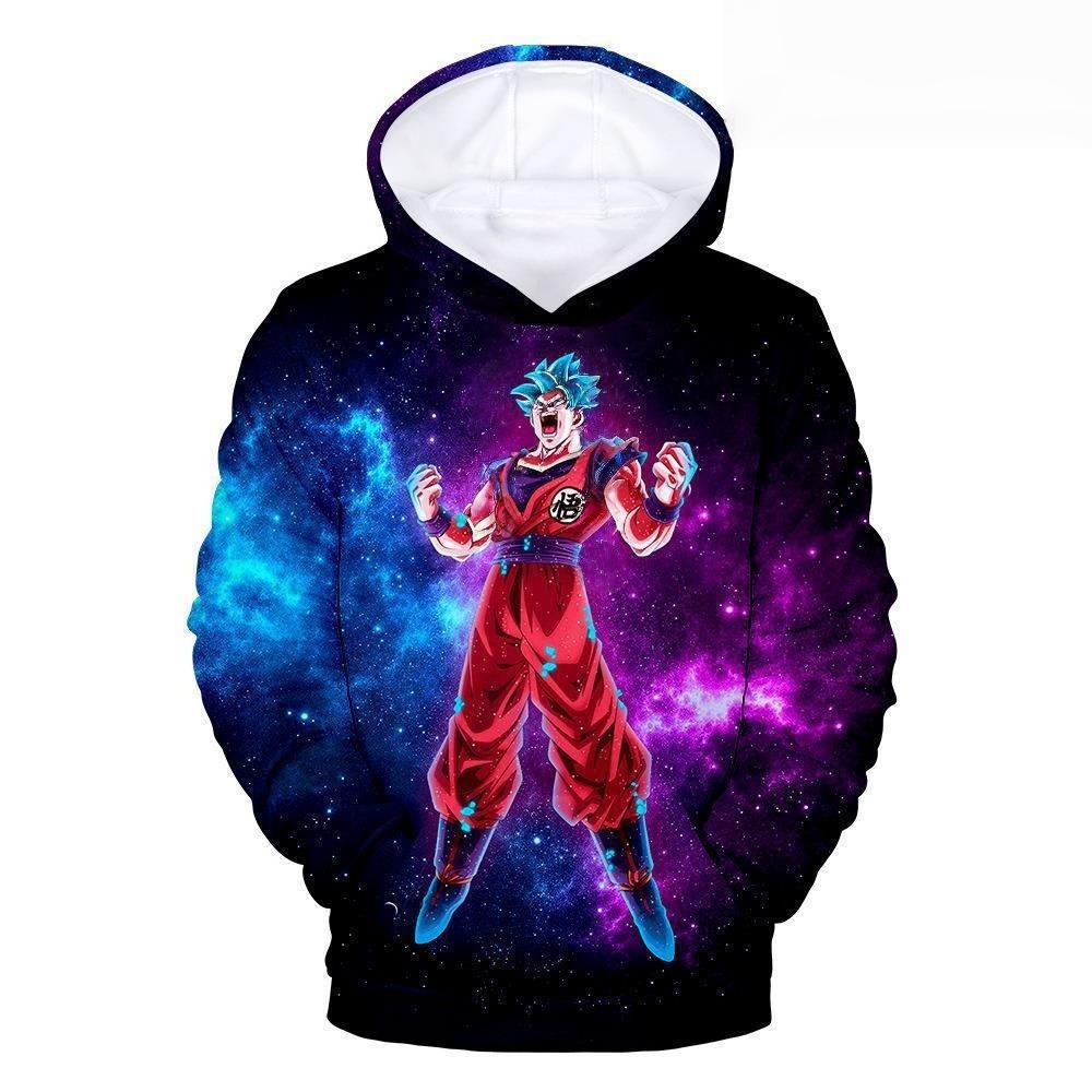 Spring Autumn Dragon Ball Retro Cotton Warm Cotton Hoodie Children's 3D Printed Sweatshirt Unisex Kids Casual Coat