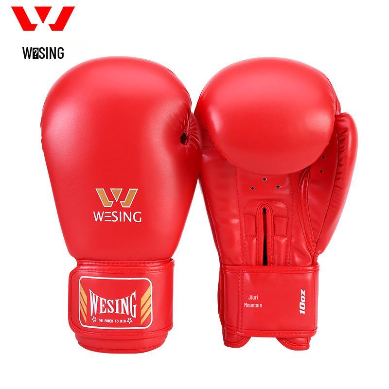 Jiuri Mountain Boxing & Sanda Gloves: Adult & Child Muay Thai & Kickboxing Faux Leather Gloves