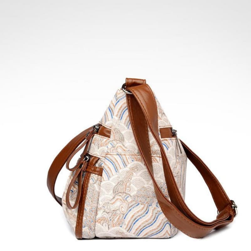 Crossbody bag retro fashion splicing simple shoulder bag
