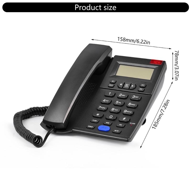 Corded Landline Telephone Landline Desktop Landline Phone Noise Reduction Calling Suitable for Home Hotel Office