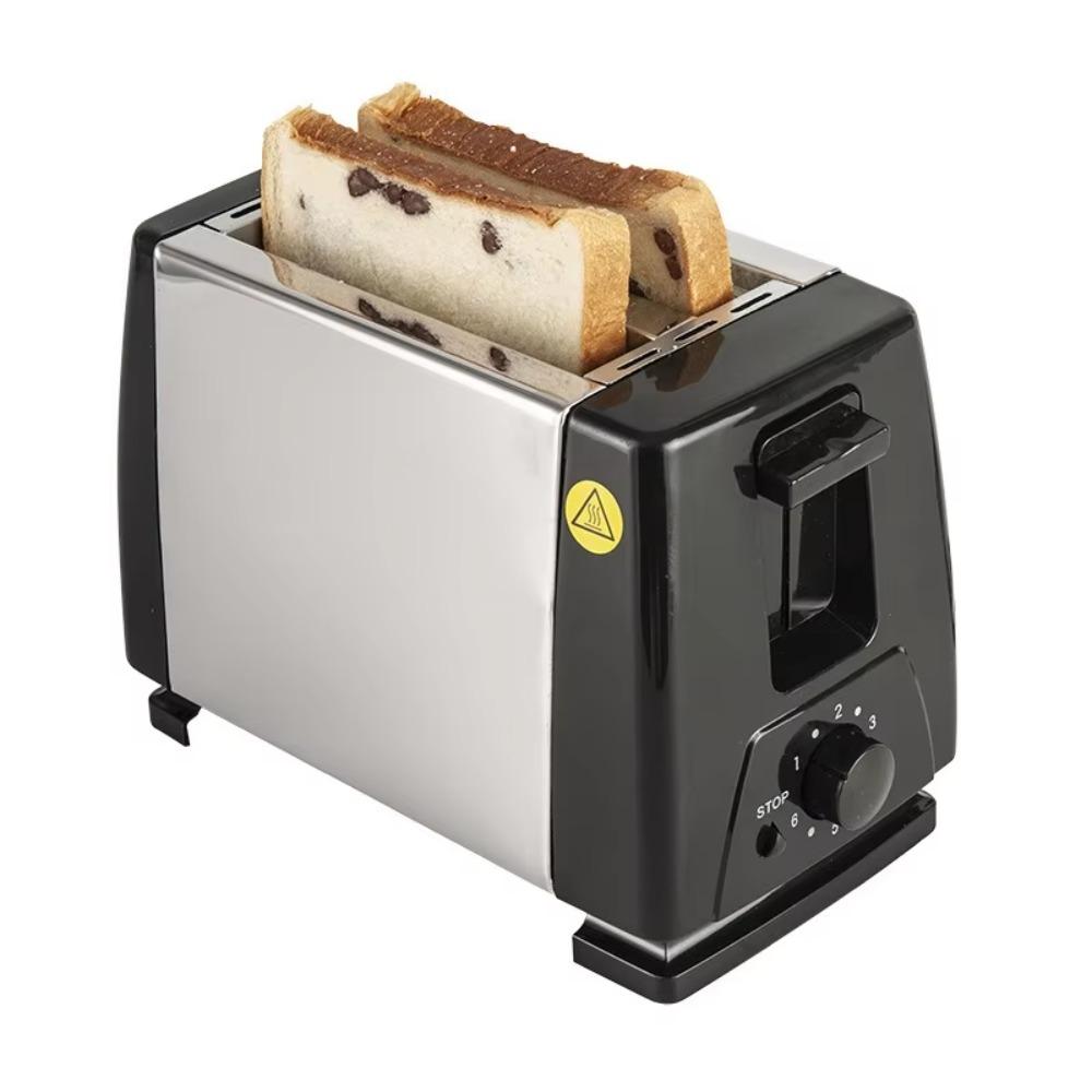 Stainless Steel 2 Slice Toaster Automatic Breakfast Machine Electric Bread Baking Machine Sandwich