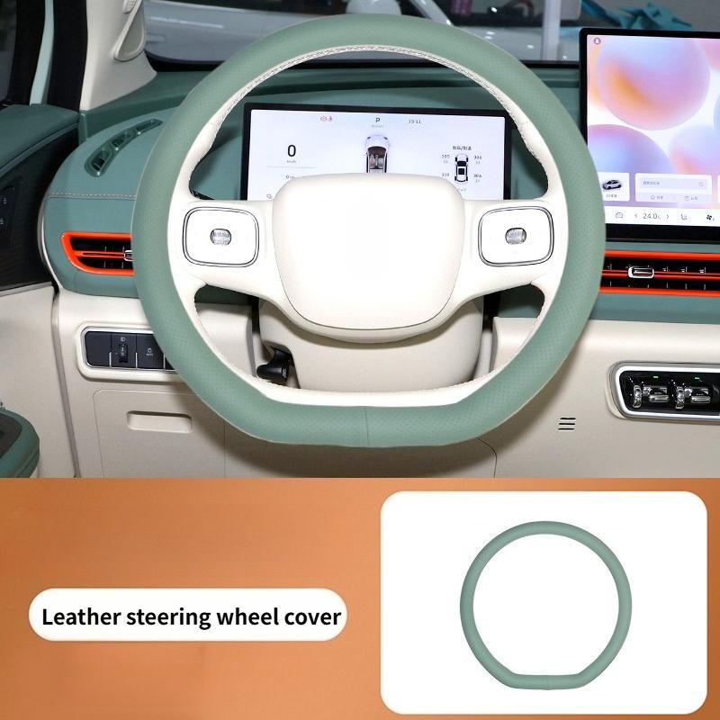 For Gwm Ora 03 Funky Cat 2025 2024 Car Steering Wheel Cover Ultra-thin Breathable Odor-free Leather Universal All Seasons 7HD