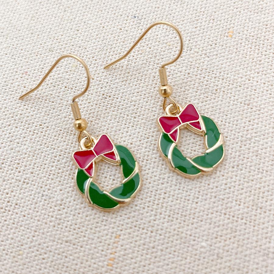 2025 New Fashion Women Christmas Santa Claus Snowman Smiling Face Earrings Women Christmas Party Hanging Dangle Earring Jewelry