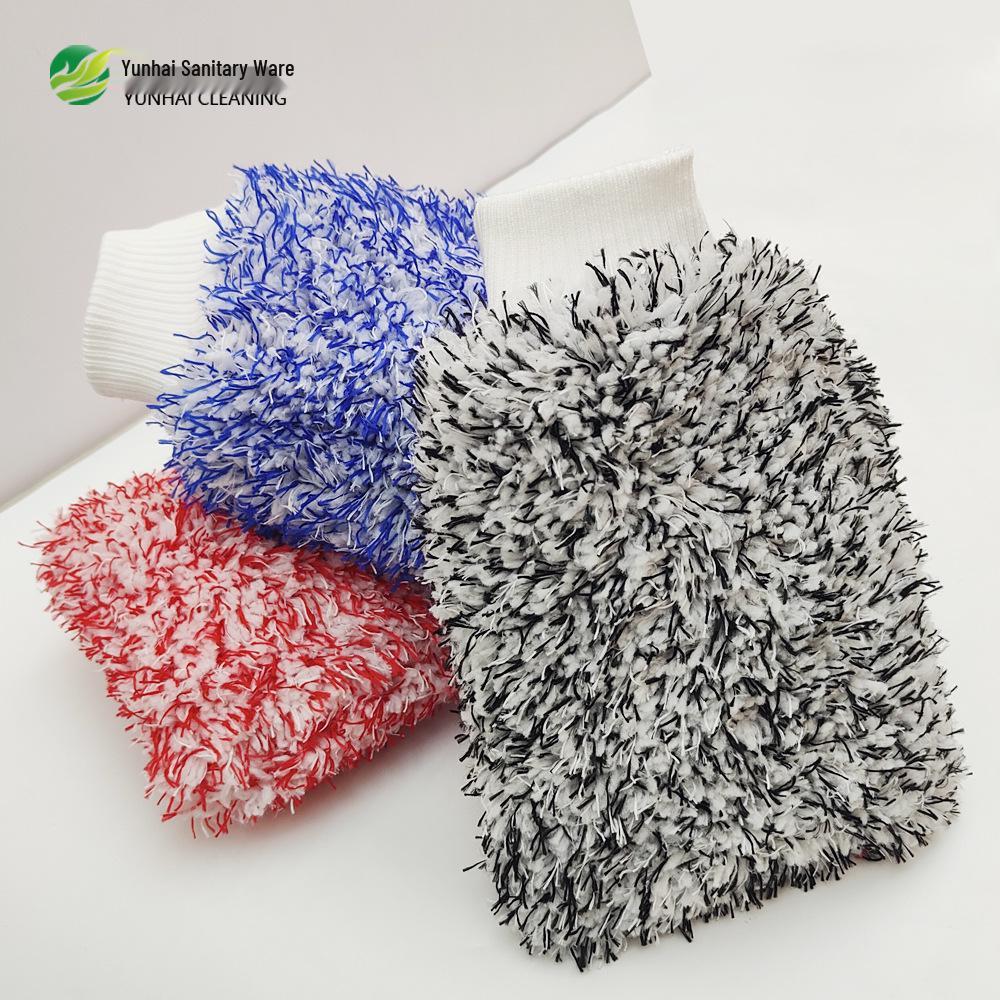 Verdickte Mikrofaser Chenille Autowasch- & Reinigungshandschuhe