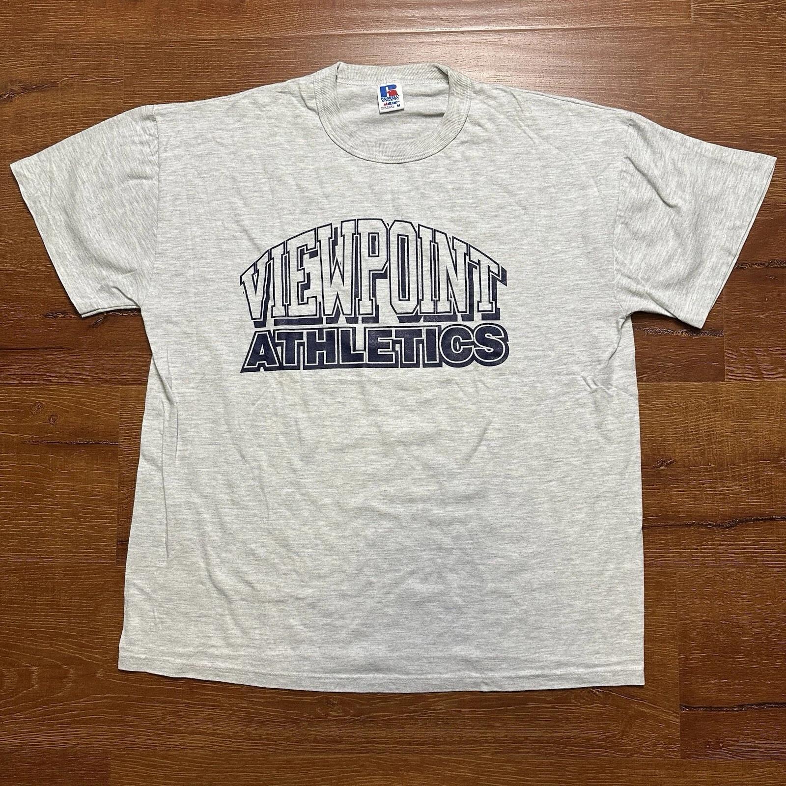 Vintage Russell Athletic T Shirt Mens M Crew Neck Short Sleeve VTG Retro Y2K Gym S